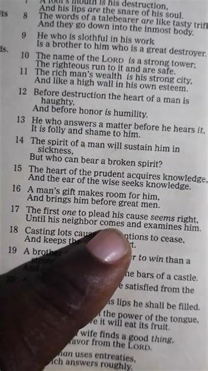 Proverbs 18:17. Bible Reading And Meditation