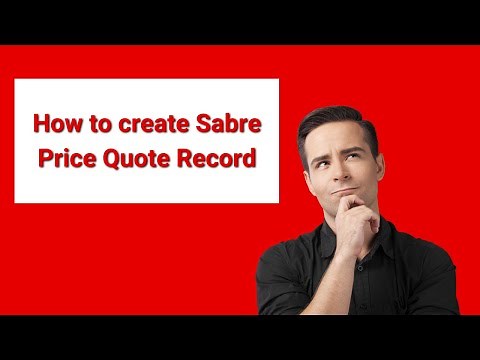 Sabre Price quote training