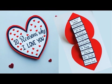 I Love You Card Making Ideas/Simple & Easy Valentine’s day Craft Ideas‪@ArtCraftByTulsi‬