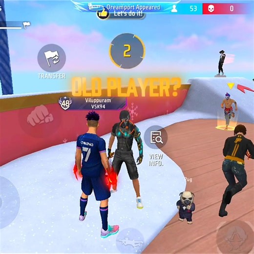 I meet real old player☠️ #shortsfeed #flash #freefire