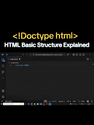 HTML Ka Basic Structure Samajh lo