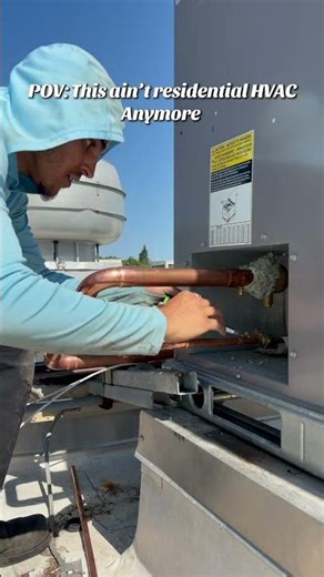 COMMERCIAL HVAC 🔥 | #foryourpage #viral #hvac #hvactechnician #mywork