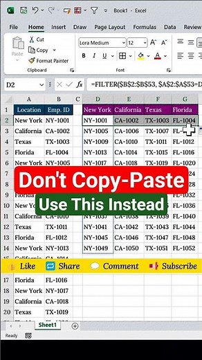 Stop Copy-Pasting in Excel! Use This FILTER Function Instead