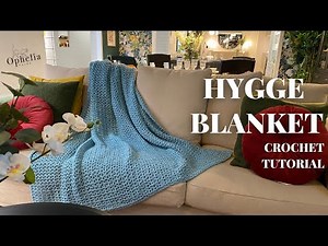 CROCHET V STITCH THROW BLANKET TUTORIAL // Hygge Blanket // Beginner Friendly