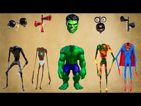 WRONG HEADS SIREN HEAD CAR, GREEN HOUSE HEAD, SCARY HOUSE, SIREN HEAD DOUBLE, SIREN HEAD THUNDERBOLT