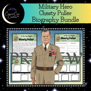 Military Hero Chesty Puller Veterans Day Memorial Day Biography Bundle