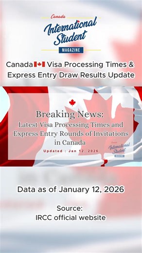 2026/01/12 Canada Visa Processing Times & Express Entry Draw Results Update
