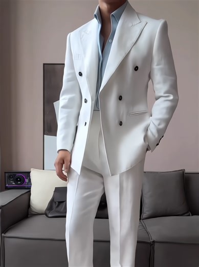 White Double Breasted Jacket: A Stylish Formal Outfit