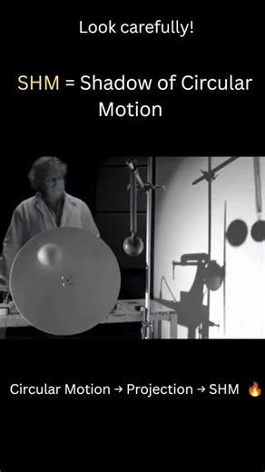 SHM Is Literally the Shadow of Circular Motion?! 🤯🔥 #Shorts