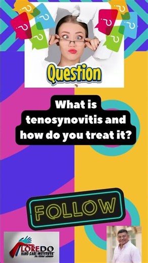 What is tenosynovitis and how do you treat it?
