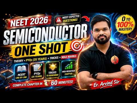 Semiconductor Electronics in ONE SHOT || All Concepts, Tricks & PYQ || NEET 2026