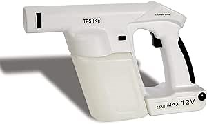 Cordless Electrostatic Disinfectant Handheld Sprayer Professional Hand Held Electrostatic Spray Gun 17 oz Tank Capacity (White)