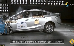 2018/2019 雪佛兰 科鲁兹(6气囊) 全面碰撞测试 Latin ncap_哔哩哔哩_bilibili