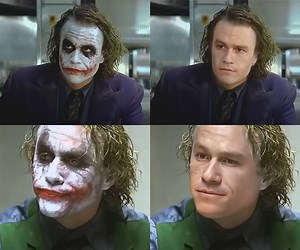 Heath Ledger's Joker without Makeup