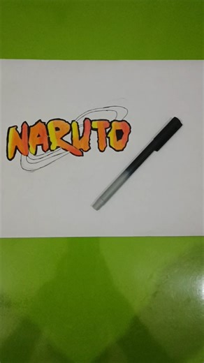 Naruto logo #drawing #shorts #anime #naruto #logo