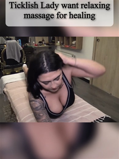 Ticklish lady want relaxing massage for healing part.2 #asmrmassage #egyptianmassage #chiropractor #asmrback #asmrsleep