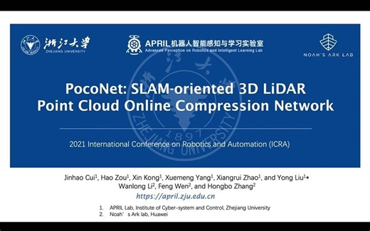 PocoNet SLAM-oriented 3D LiDAR Point Cloud Online Compression Network