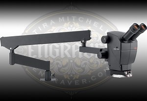 Leica A60-F Engraving and Stone Setting Microscope with Flex Arm Stand and Ring Light