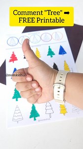 Comment "Tree" for Free Printable 🎄 Check the Tree shape and the Ring Colour on it. Find a similar pattern tree and color with the same color. Good for color coding, focus and concentration, fine motor skills. Try with kids at christmas parties or workshops. ✅️ Follow @momkidhub for more kids stuff. #freeprintablesforkids #freeworksheets #ChristmasFreebie #fypシ゚viralシfypシ゚ #classroomactivities [ kids activities, preschool activity, pattern matching activity, kids worksheets, brain boosting game
