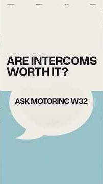 Helmet intercoms: should you buy one? | #AskMotorInc W32