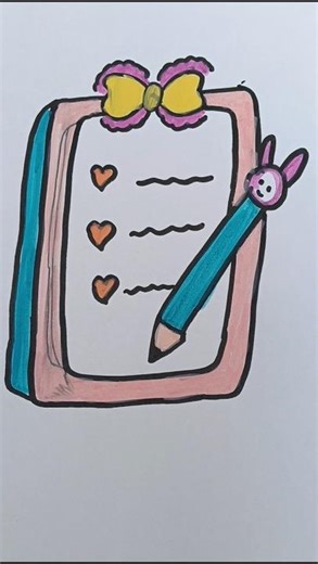 Note pad drawing 😀#easydrawing #art