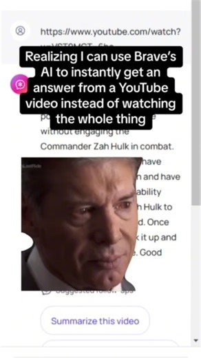 Brave browser’s new AI assistant Leo can transcribe videos, provide summaries, and even answer questions. Get the answers you need right away! | Brave Software