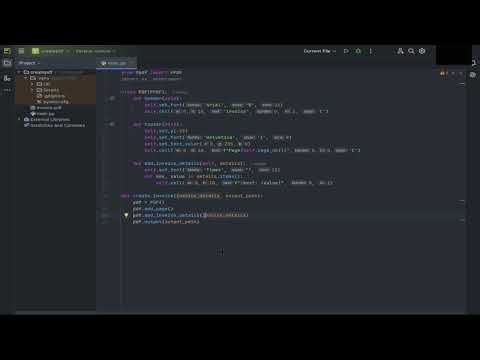 Generate Invoices with pdf in Python