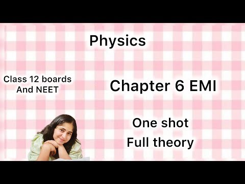 Electromagnetic induction emi class 12 boards one shot theory chapter 6 cbse ncert