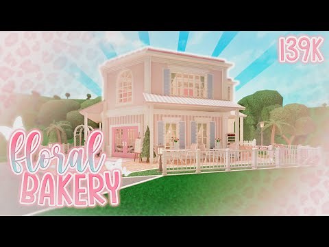 139k Floral Bakery Apartment - Bloxburg Speed Build! || Roblox || auvelva ♡