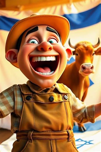 Farmer Funny Story on Israel Flag | Gaza Palestine Support Short 🚩🐄