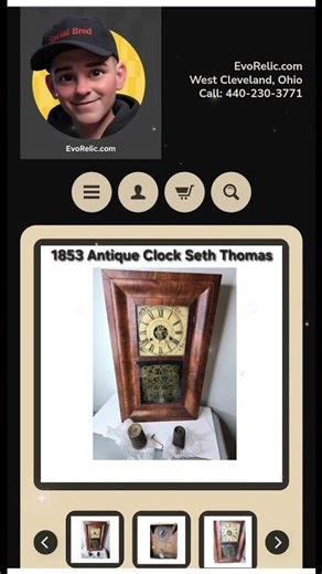 1853 Antique Clock