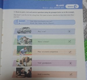 My worldUnit 1. Ath, ABOUT MEMODULEWork in pairs. Ask and an... | Filo