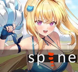 2D Character Spine Animation - Cheerleader