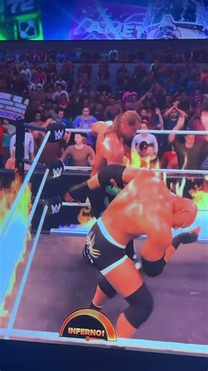 First Match in WWE 2k26. Inferno Match HBK (DX) vs Goldberg