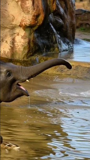 Baby Elephant’s Water Play Is Pure Joy! 🐘💦