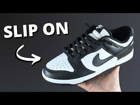 HOW TO LACE NIKE DUNK 1 LOWS WITHOUT TYING (2 Ways!)