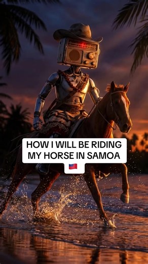 Country Girls Riding Horses in Samoa