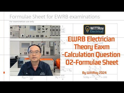 Formula Sheet Overview - EWRB Electrician Theory Exam 02 #EWRB#EWRBExam #EWRBElectricianThoeryExam