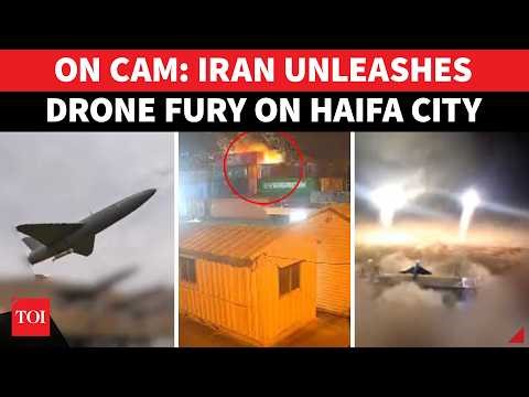 ON CAM: Iran Unleashes Explosive Aircraft On Israel's Economic Nerve Centre Amid Ballistic Fury
