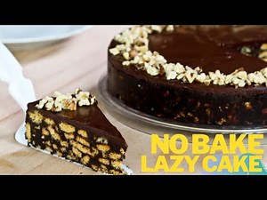 NO BAKE CHOCOLATE CAKE - LAZY CAKE (No Bake Biscuit Cake)