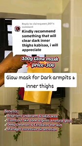 Most Asked Questions about GLOW MASK 1️⃣ What does this Glow Mask do? It helps brighten dull skin, fade dark spots, even out skin tone, and leave your body with a natural glow.(Mostly used to brighten dark underarms and armpits)or areas that have hyperpigmentation on the face. 2️⃣.Can I use it daily? No — 2 to 3 times a week is enough. Daily use can make your skin sensitive. 3️⃣.Can it remove dark spots and acne scars? With consistent use, yes! The blend of the glow mask powders helps fade marks
