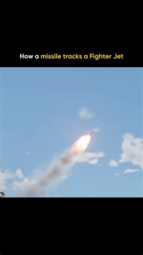innovation on Instagram: "A ground-based surface-to-air missile system tracks an enemy fighter jet through a sequence of detection, tracking, guidance, and interception. First, ground radar emits radio waves that reflect off the aircraft, allowing the system to calculate its distance, altitude, speed, and direction. Once identified as a target, tracking radar continuously follows the jet and predicts its future position. A missile is then launched toward this predicted intercept point rather tha