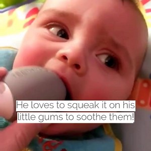 1M views · 464 reactions | The perfect teether for your perfect baby :-) Adorable giggles and squeeks ahead! www.TheTeethingEgg.com Winner of the Mom's Choice Award | The Teething Egg | Facebook