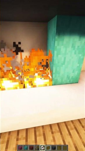 Minecraft Modern Fireplace #minecraft