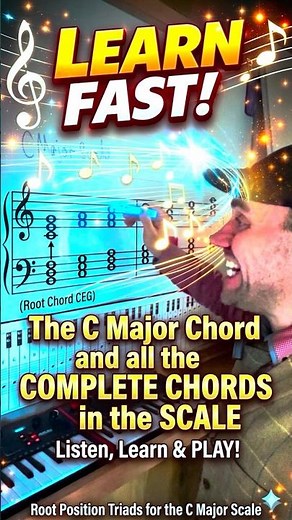 The C Major Chord and all the COMPLETE CHORDS in the SCALE | Listen, Learn & PLAY!