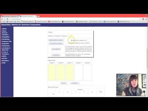 How to Run a One-Way ANOVA With Pairwise Comparison in VassarStats