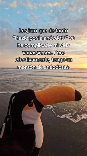 '. Y ahí voy yo, como un campeón, derecho al precipicio de lo incierto. ​Les juro que de tanto 'Hazlo por la anécdota' ya he complicado mi vida varias veces. Pero efectivamente, tengo un montón de historias para contar. Mi biografía es un campo minado de situaciones que no tienen explicación lógica, pero que son una joya para las sobremesas. Cambié la paz mental por el derecho a decir 'yo estuve ahí'. Prefiero una vida complicada y llena de relatos, que una existencia impecable y aburrida.