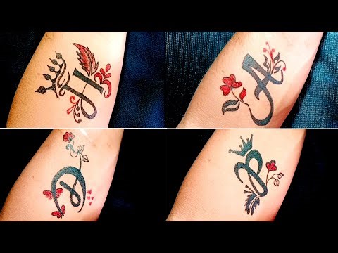 Beautiful 😍 Letter Tattoo Design || How To Make Easy Tattoo Designs