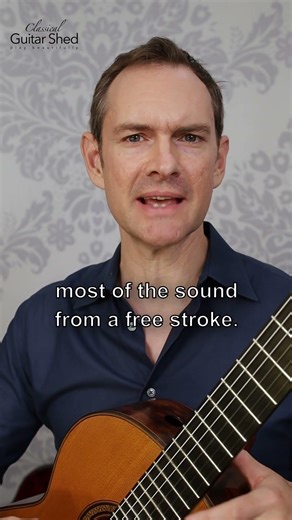 Rest Stroke vs. Free Stroke #shorts #classicalguitarshed #classicalguitar #guitartips #guitar