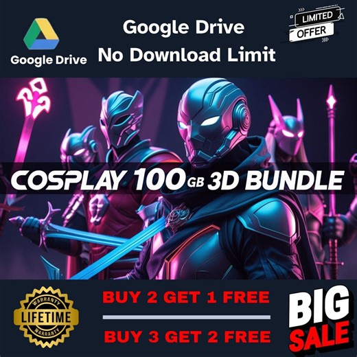 Cosplay 3D STL 100  GB Mega Pack | 3D Printable Armor, Props, Helmets, Accessories | STL Files for Costume Design & 3D Printing - Etsy